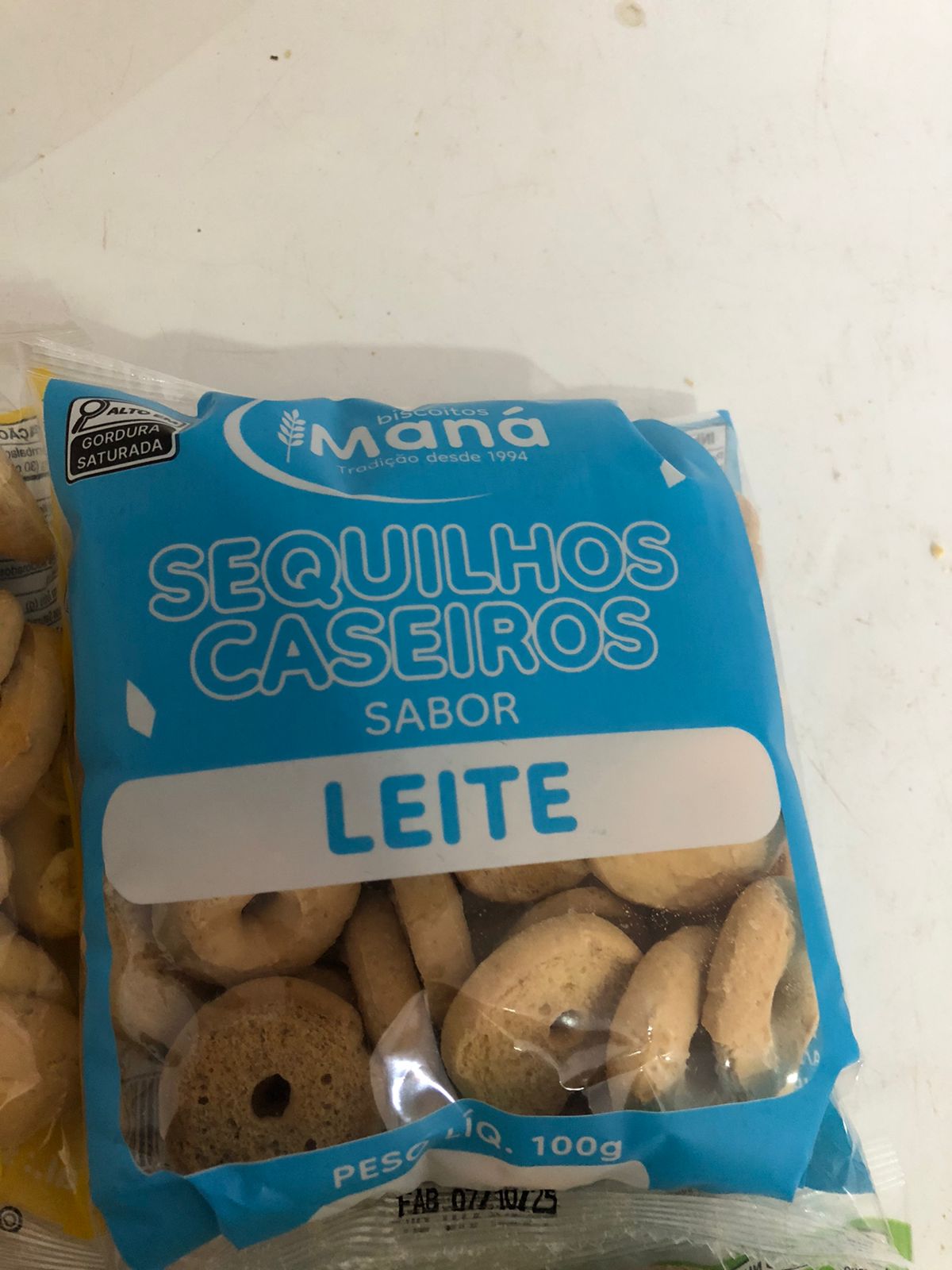 Sequilhos Sabor Leite